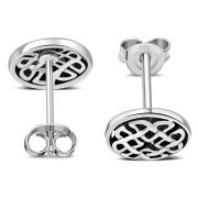 6pairs, Round Celtic Knot Stud Silver Earrings, ep297